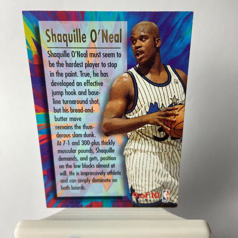 1995-96 Fleer Ultra - Ultra Power Shaquille O'Neal #9 Orlando Magic - Picture 2 of 2